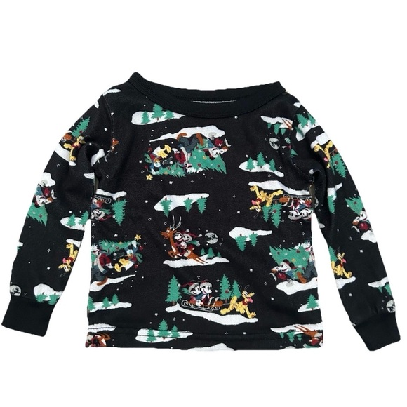 Baby Christmas Pajamas Disney 2 Piece Set Fleece Footies Size 12-18 Months - Picture 7 of 7